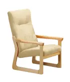 BE - 1 křeslo, koženka ROXA 0.02 - koženka smetanová